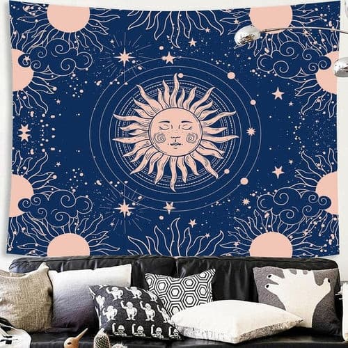 Astrology Moon Phase Tarot Tapestry Wall Hanging Witchcraft Bed Room.