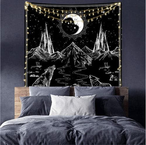 Astrology Moon Phase Tarot Tapestry Wall Hanging Witchcraft Bed Room.