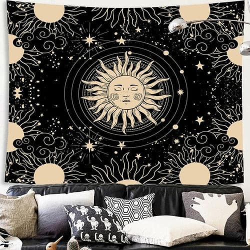 Astrology Moon Phase Tarot Tapestry Wall Hanging Witchcraft Bed Room.