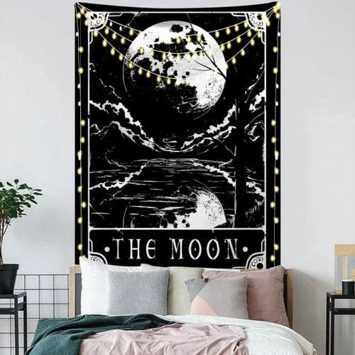 Astrology Moon Phase Tarot Tapestry Wall Hanging Witchcraft Bed Room.