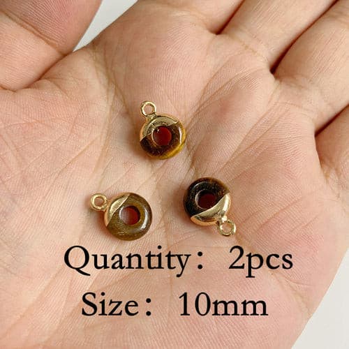 Natural Tiger Eye Stone Pendants Chakra Balancing Healing Jewelry.