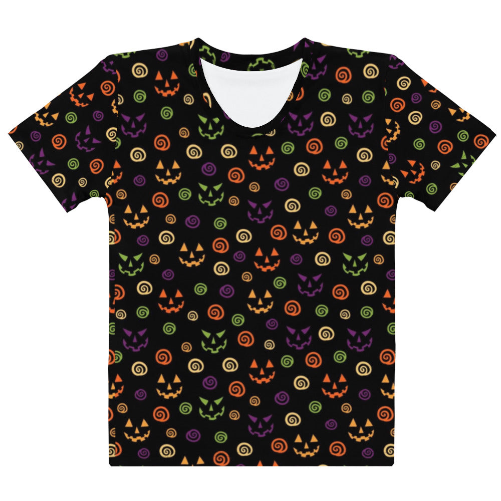 Halloween Jack o lantern print Women's T-shirt.