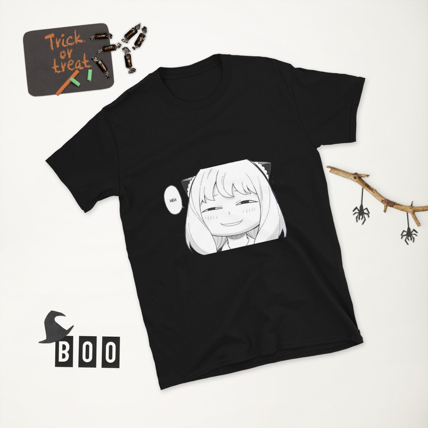 Spy x Family Anya Forger Meme HEH Short-Sleeve Unisex T-Shirt.