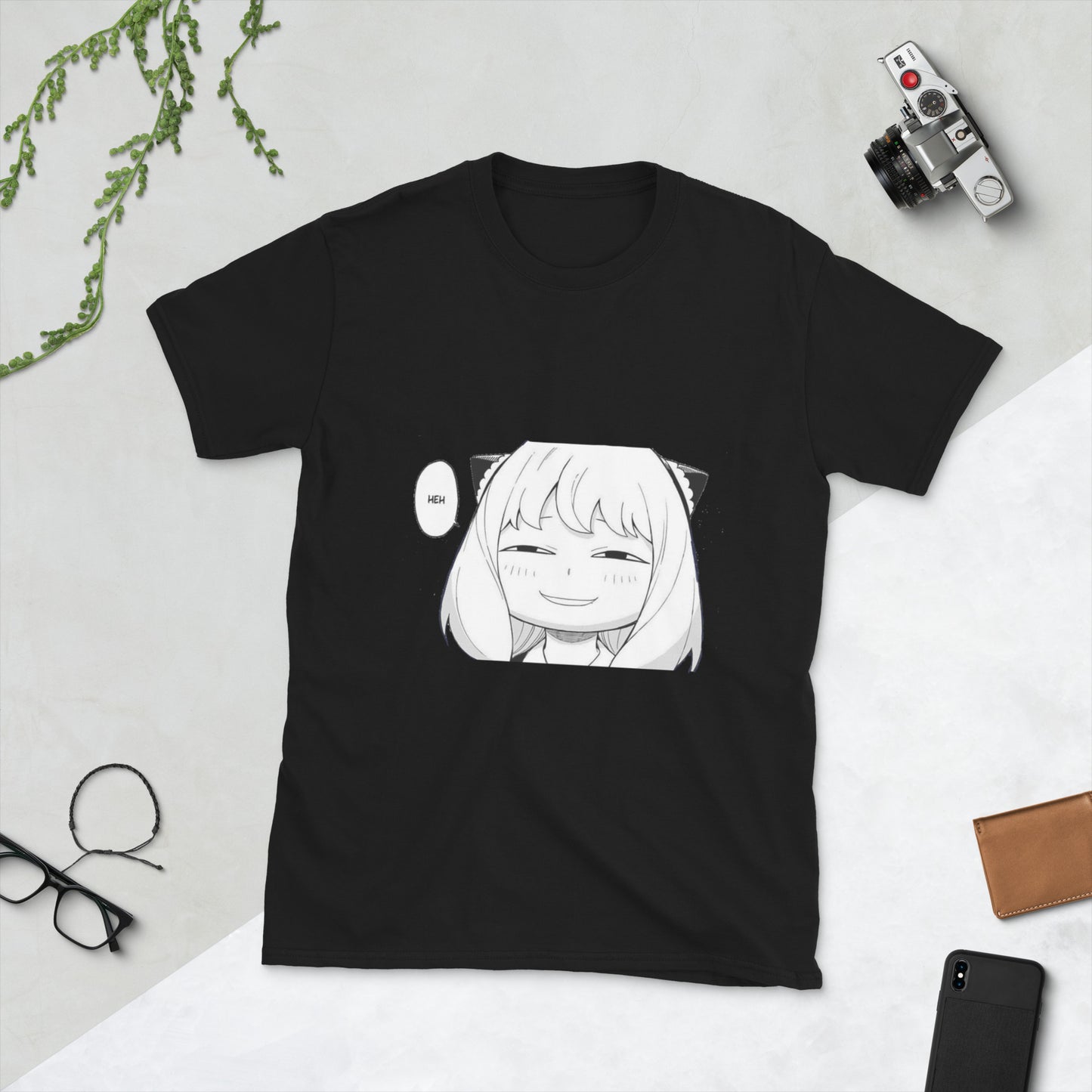 Spy x Family Anya Forger Meme HEH Short-Sleeve Unisex T-Shirt.