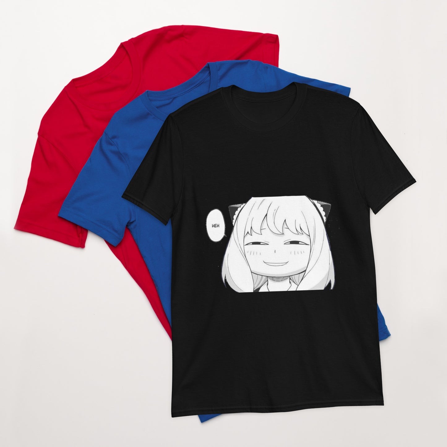 Spy x Family Anya Forger Meme HEH Short-Sleeve Unisex T-Shirt.
