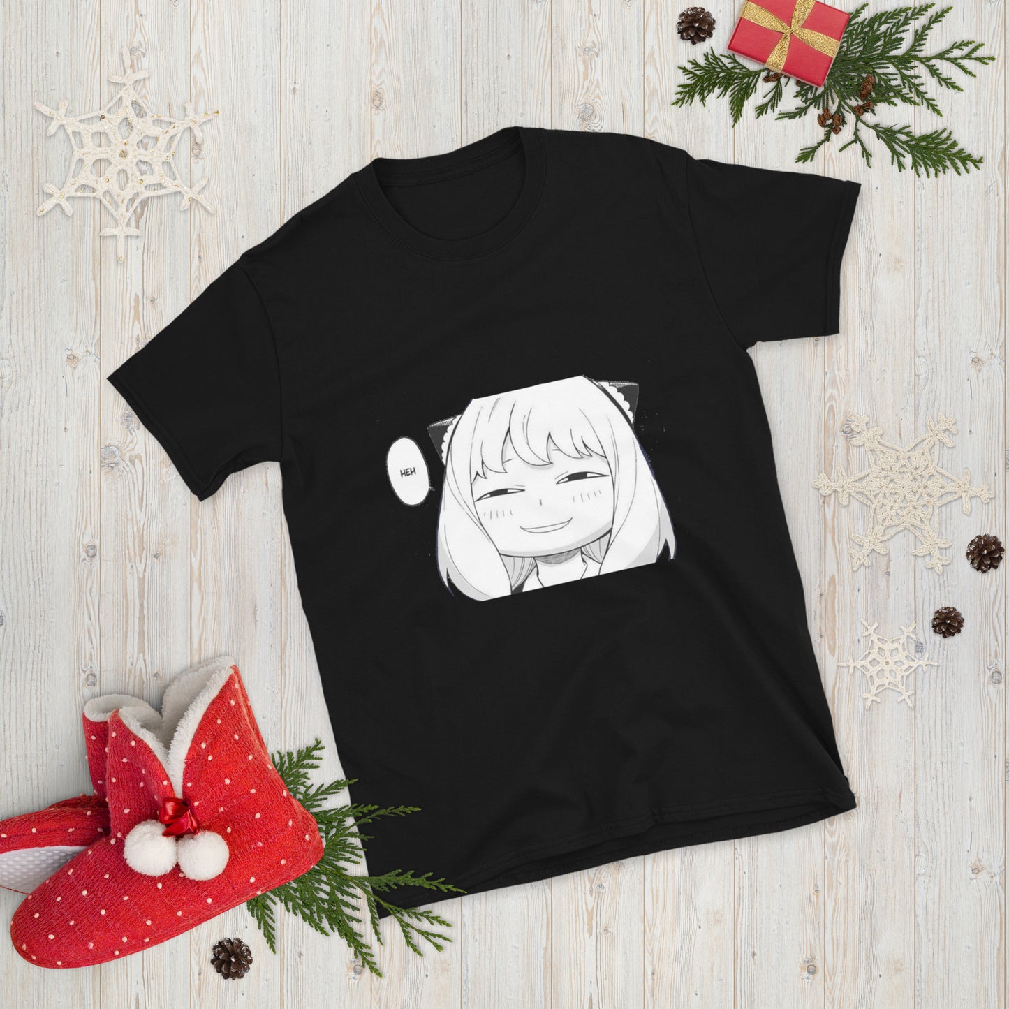 Spy x Family Anya Forger Meme HEH Short-Sleeve Unisex T-Shirt.