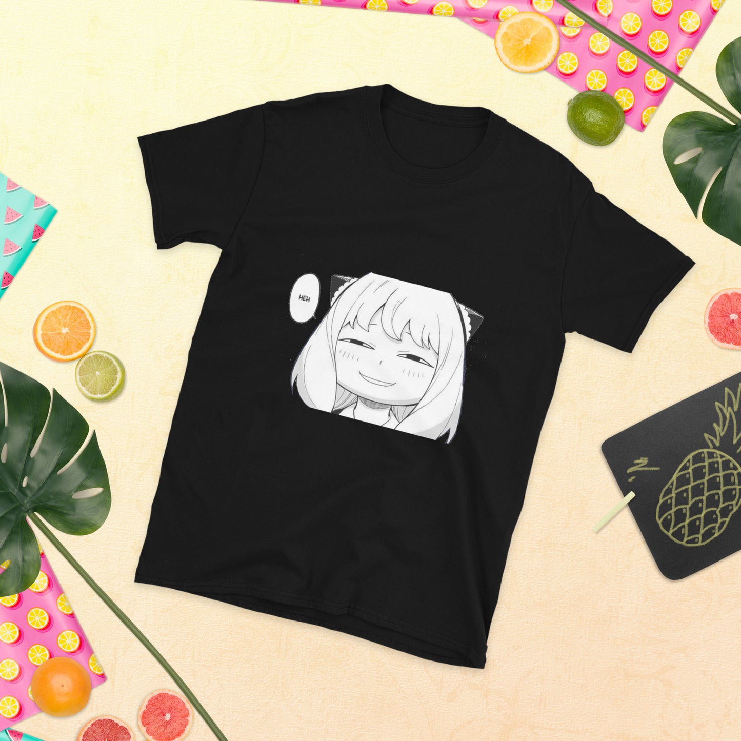 Spy x Family Anya Forger Meme HEH Short-Sleeve Unisex T-Shirt.