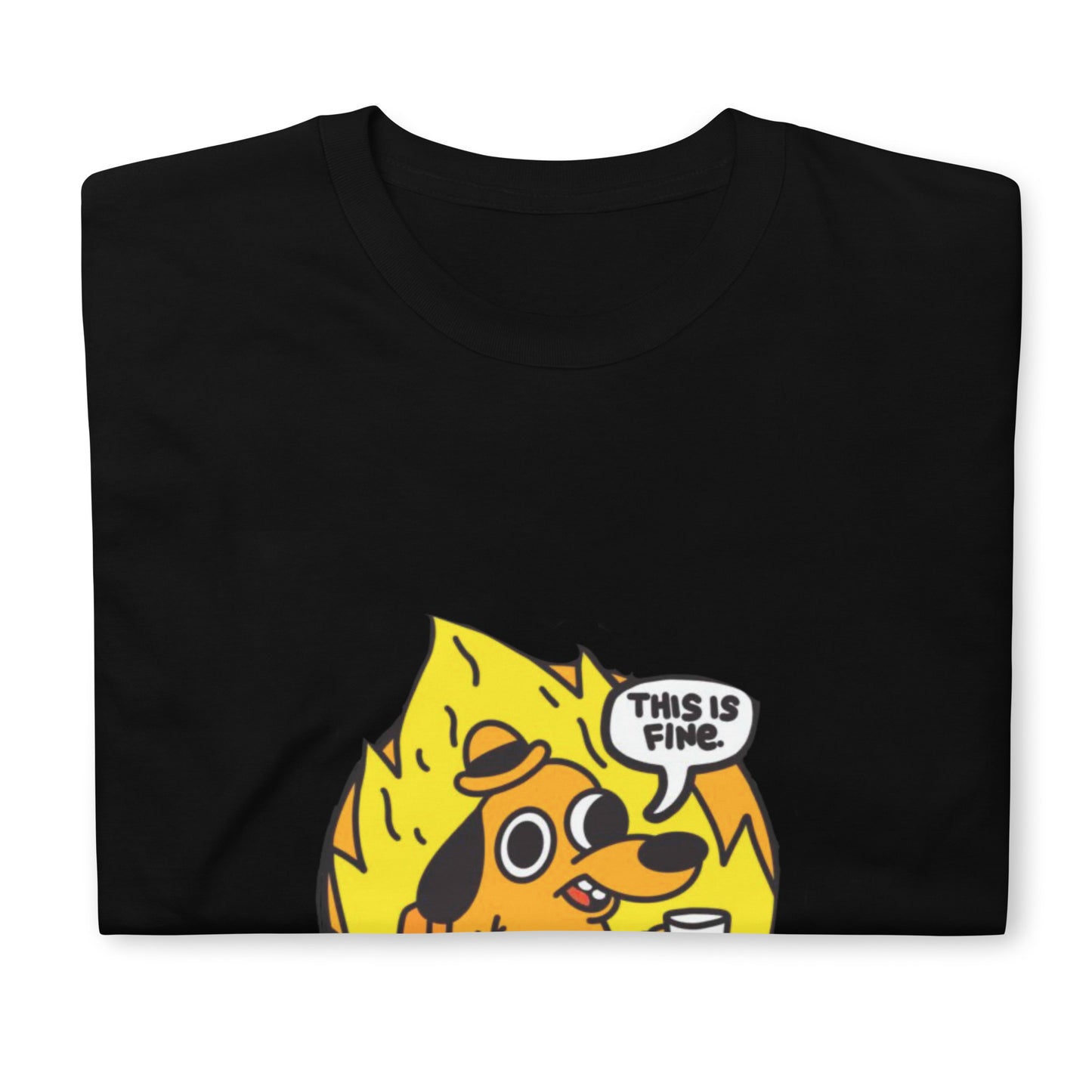 This is Fine -KC Green- Meme Short-Sleeve Unisex T-Shirt.