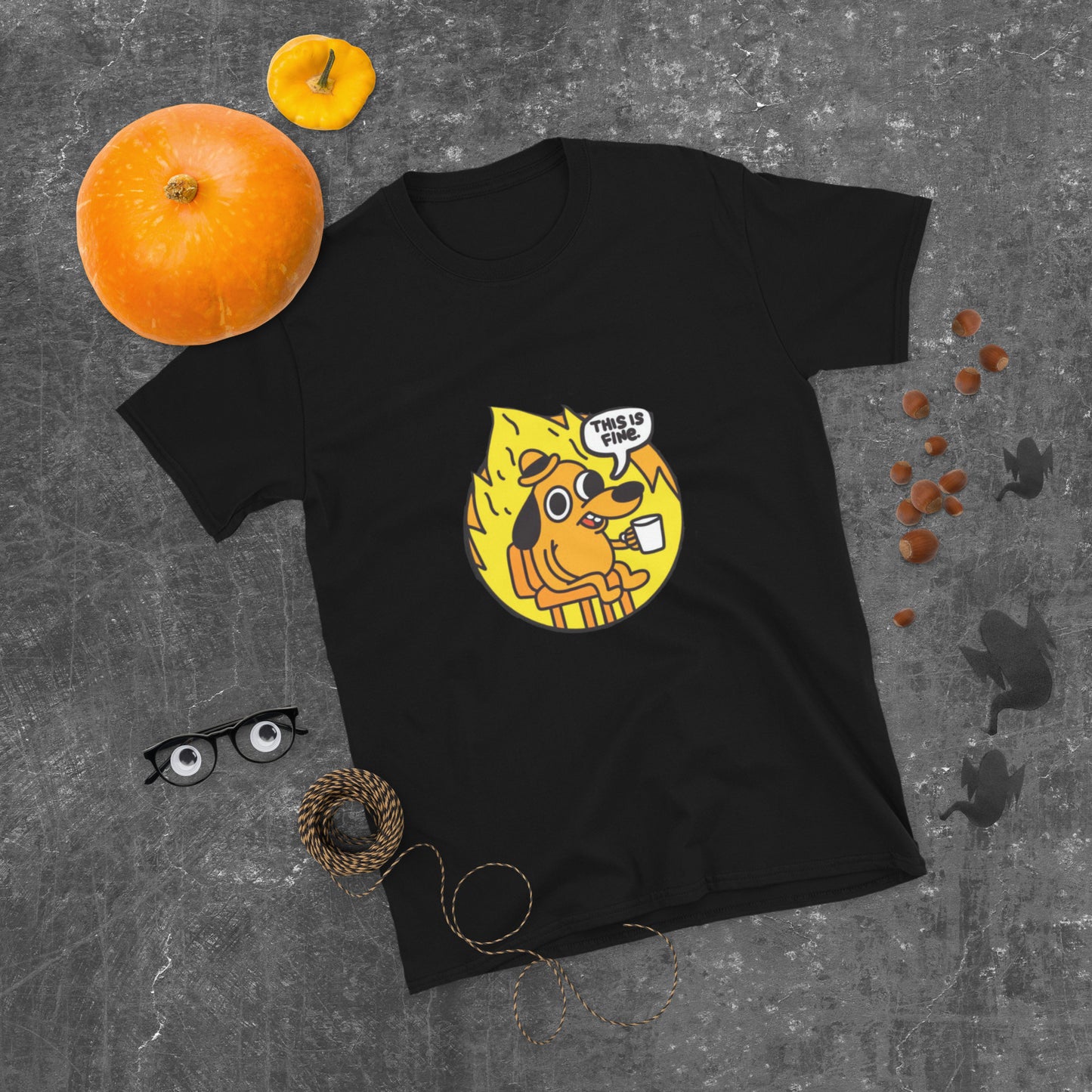 This is Fine -KC Green- Meme Short-Sleeve Unisex T-Shirt.