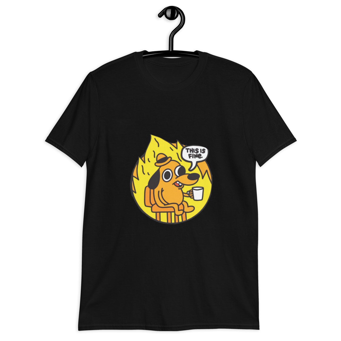 This is Fine -KC Green- Meme Short-Sleeve Unisex T-Shirt.