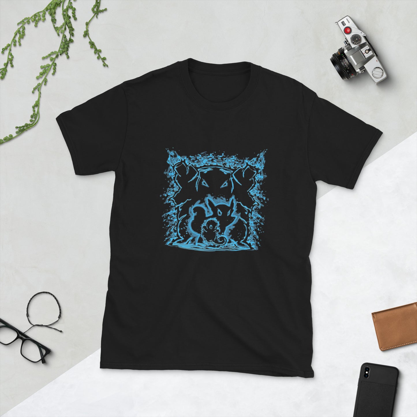 Pokémon Gen 1 Tortoise Evolution Short-Sleeve Unisex T-Shirt.