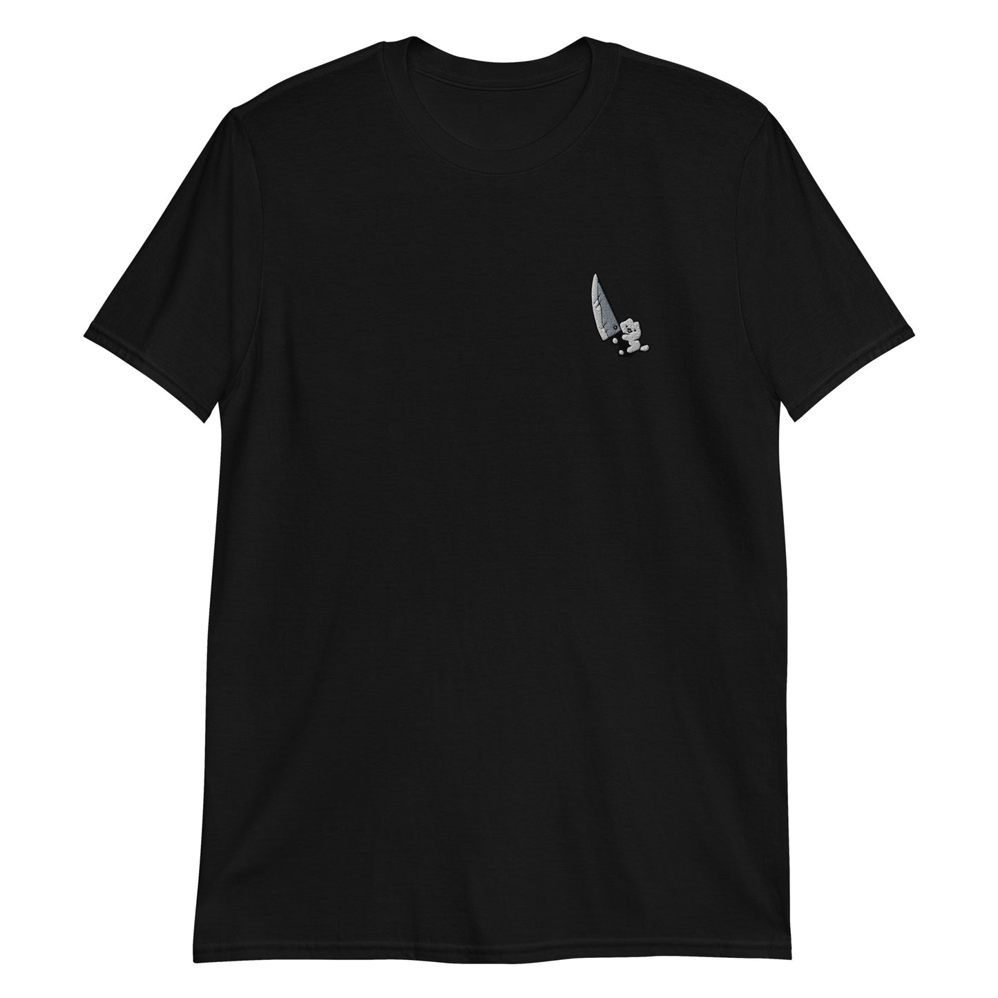 Cute Knife Cat Short-Sleeve Unisex T-Shirt.