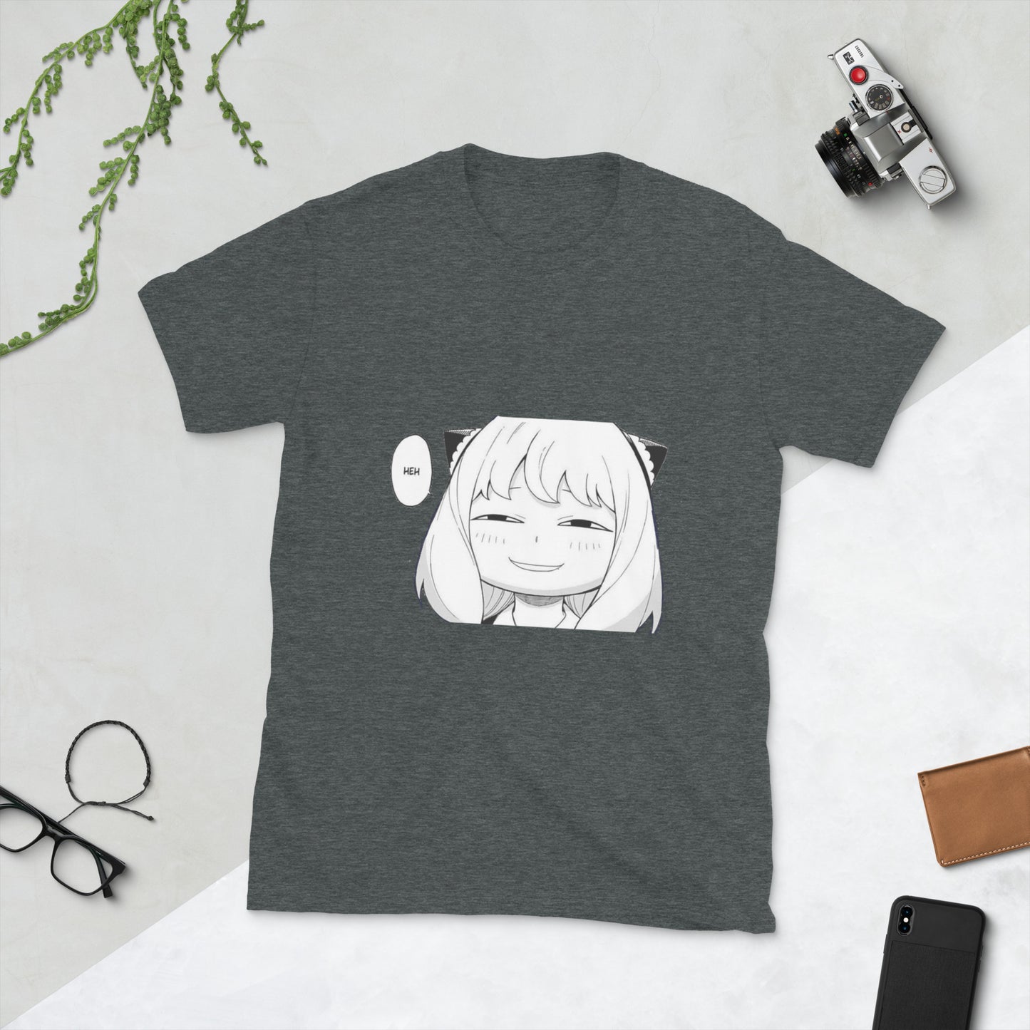 Spy x Family Anya Forger Meme HEH Short-Sleeve Unisex T-Shirt.