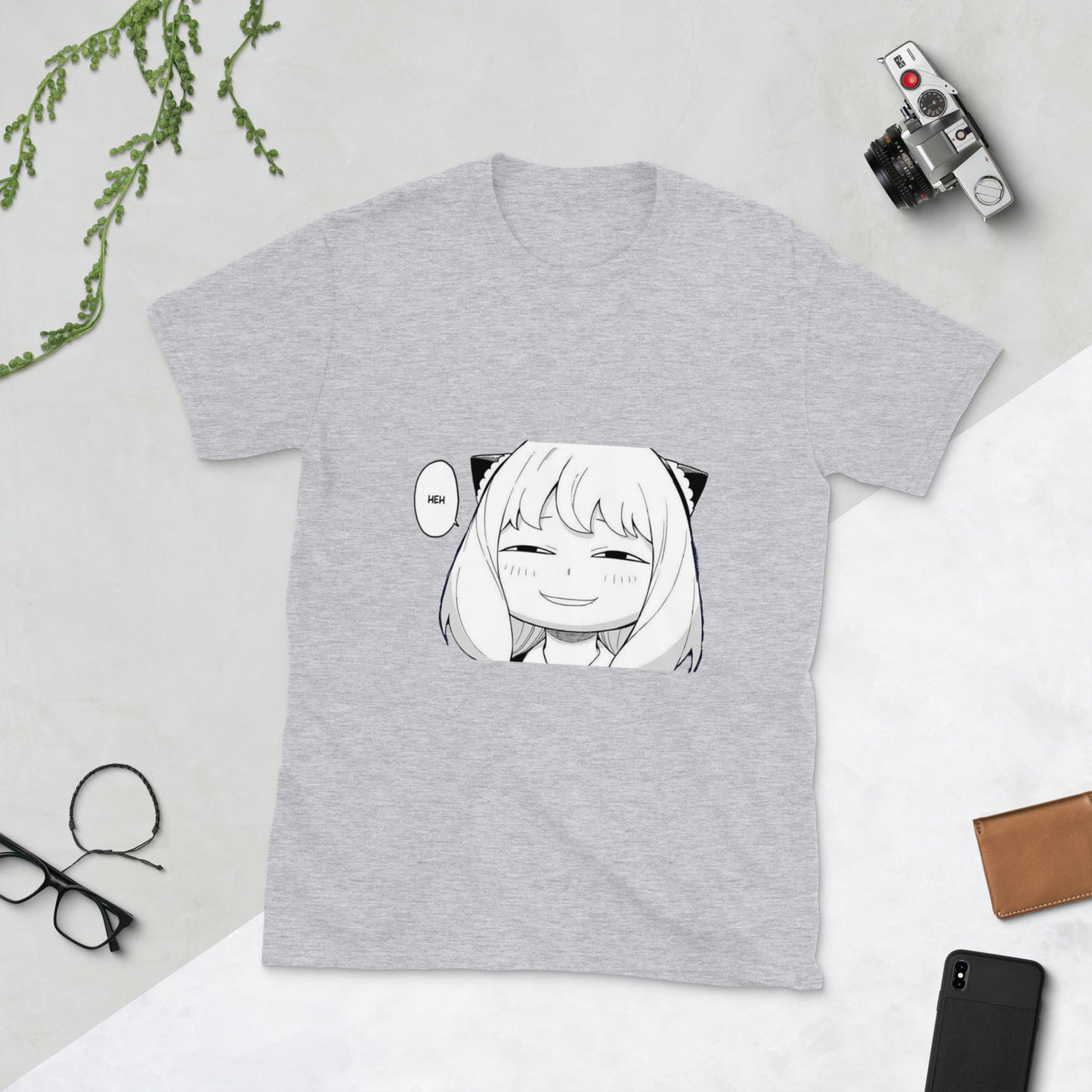 Spy x Family Anya Forger Meme HEH Short-Sleeve Unisex T-Shirt.