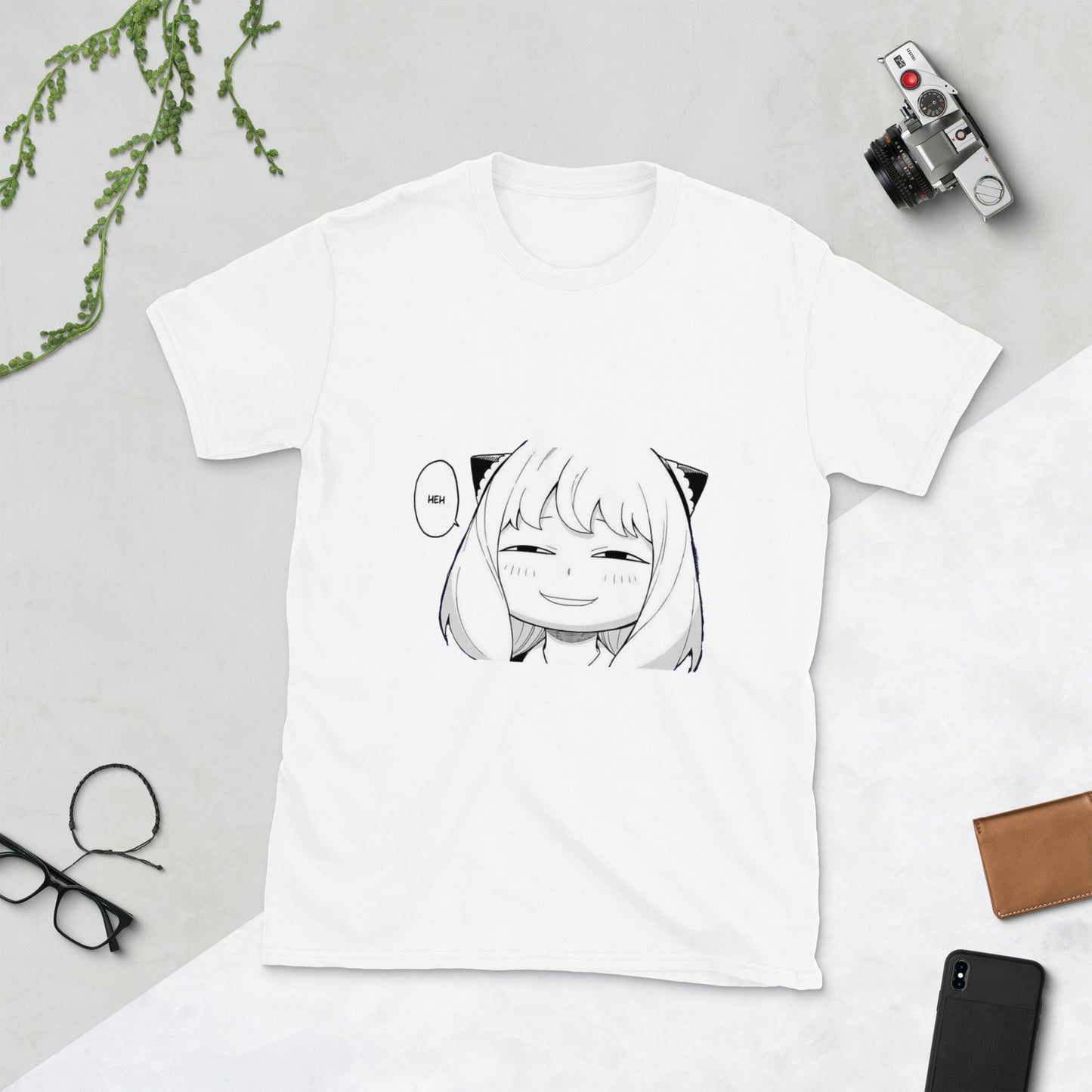 Spy x Family Anya Forger Meme HEH Short-Sleeve Unisex T-Shirt.