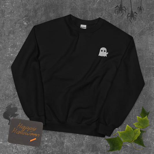 Flipping off Ghost Unisex Sweatshirt.