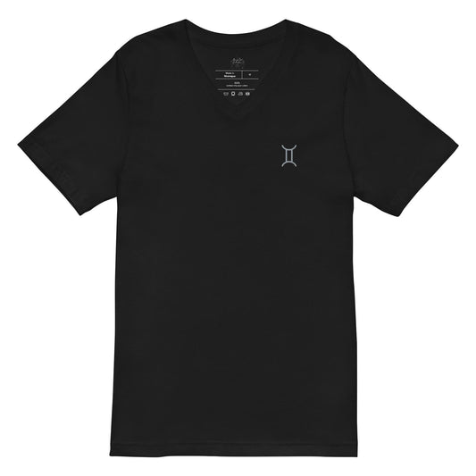 Gemini Unisex Short Sleeve V-Neck T-Shirt.