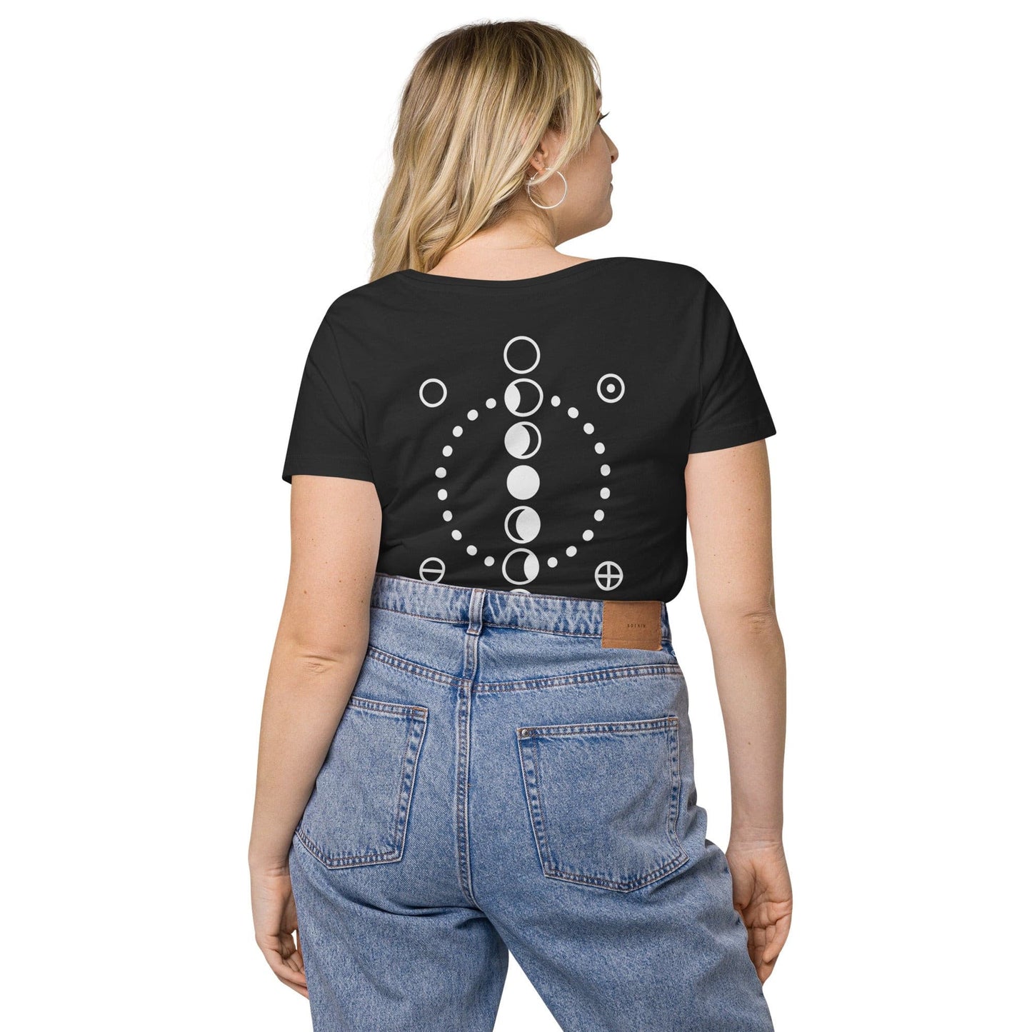 Moon Phases Women’s fitted v-neck t-shirt.