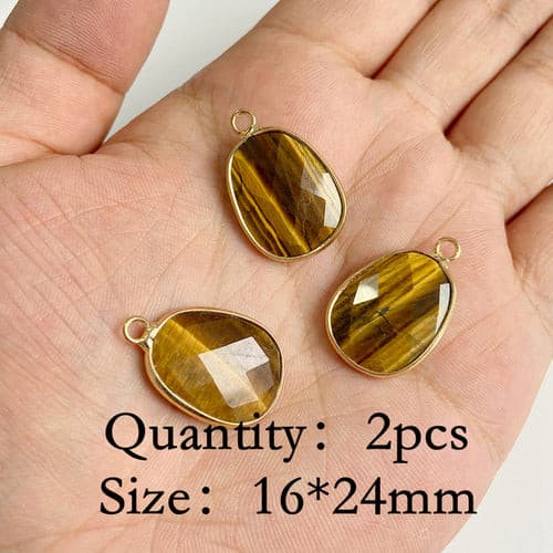 Natural Tiger Eye Stone Pendants Chakra Balancing Healing Jewelry.