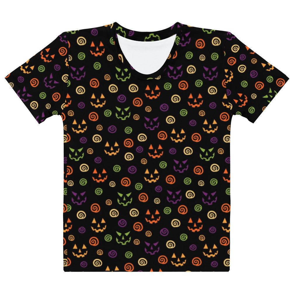 Halloween Jack o lantern print Women's T-shirt.