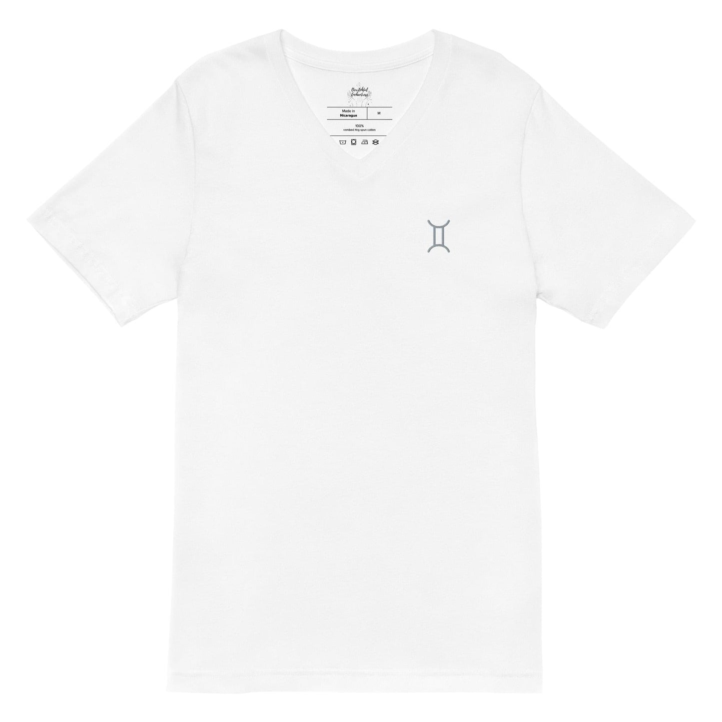 Gemini Unisex Short Sleeve V-Neck T-Shirt.