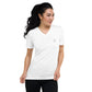 Leo Unisex Short Sleeve V-Neck T-Shirt.
